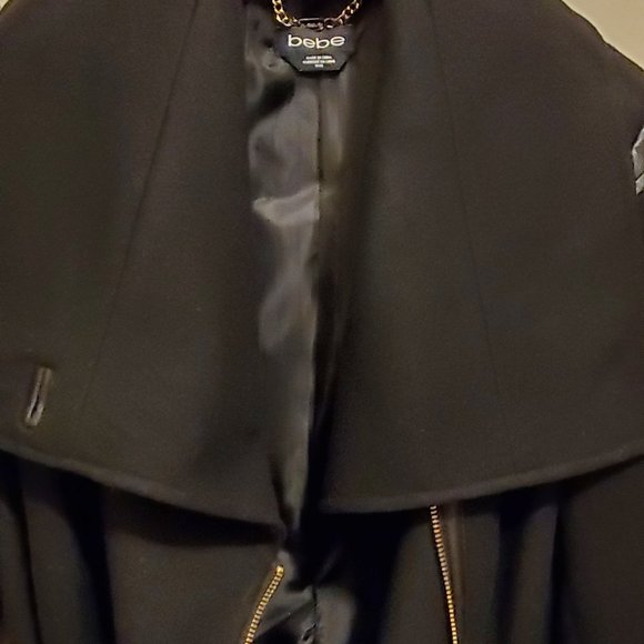 Bebe Black Coat Size Medium - Picture 2 of 14